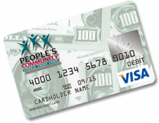 Members of People's Community Federal Credit Union in Vancouver WA & Battle Ground WA receive a free Visa debit card with their checking account.
